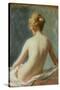 Female Nude (Oil on Board)-Albert Henry Collings-Stretched Canvas