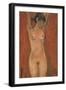 Female Nude on a Brown Background-Otto Muller or Mueller-Framed Giclee Print