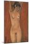 Female Nude on a Brown Background-Otto Muller or Mueller-Mounted Giclee Print