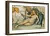 Female Nude on a Sofa-Paul Cézanne-Framed Giclee Print