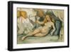 Female Nude on a Sofa-Paul Cézanne-Framed Giclee Print