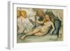 Female Nude on a Sofa-Paul Cézanne-Framed Giclee Print