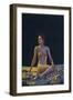 Female Nude on Gold Drapery-null-Framed Art Print