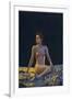 Female Nude on Gold Drapery-null-Framed Art Print