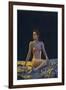 Female Nude on Gold Drapery-null-Framed Art Print