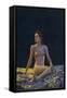 Female Nude on Gold Drapery-null-Framed Stretched Canvas