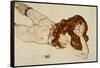 Female Nude on Her Stomach, 1917-Egon Schiele-Framed Stretched Canvas