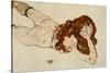 Female Nude on Her Stomach, 1917-Egon Schiele-Stretched Canvas