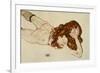 Female Nude on Her Stomach, 1917-Egon Schiele-Framed Giclee Print