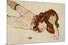 Female Nude on Her Stomach, 1917-Egon Schiele-Mounted Giclee Print