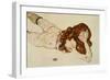 Female Nude on Her Stomach, 1917-Egon Schiele-Framed Giclee Print