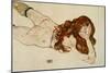 Female Nude on Her Stomach, 1917-Egon Schiele-Mounted Giclee Print