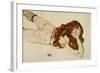 Female Nude on Her Stomach, 1917-Egon Schiele-Framed Giclee Print