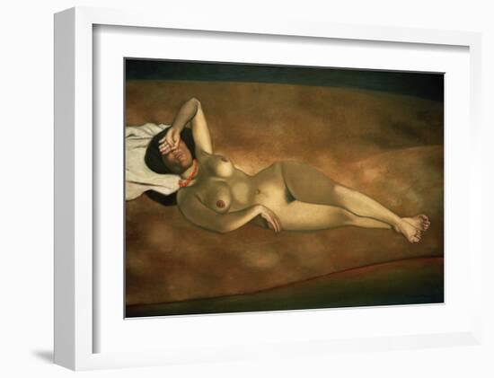 Female Nude on the Beach-Félix Vallotton-Framed Giclee Print