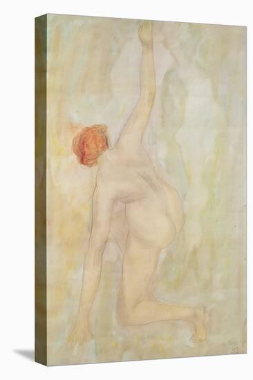 Female nude (pencil and w/c on paper)-Auguste Rodin-Stretched Canvas