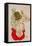 Female Nude Seated on Red Drapery-Egon Schiele-Framed Stretched Canvas