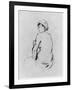 Female Nude Seen from Behind, 1889 (Drypoint)-Berthe Morisot-Framed Giclee Print