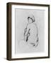 Female Nude Seen from Behind, 1889 (Drypoint)-Berthe Morisot-Framed Giclee Print