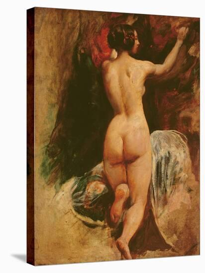 Female Nude Seen from the Back, C.1835-40-William Etty-Stretched Canvas