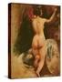 Female Nude Seen from the Back, C.1835-40-William Etty-Stretched Canvas