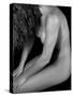 Female Nude Sitting with Face Covered by Long Hair-Winfred Evers-Stretched Canvas