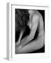 Female Nude Sitting with Face Covered by Long Hair-Winfred Evers-Framed Photographic Print