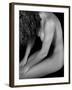Female Nude Sitting with Face Covered by Long Hair-Winfred Evers-Framed Photographic Print