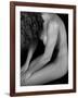 Female Nude Sitting with Face Covered by Long Hair-Winfred Evers-Framed Photographic Print