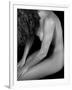 Female Nude Sitting with Face Covered by Long Hair-Winfred Evers-Framed Photographic Print