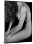 Female Nude Sitting with Face Covered by Long Hair-Winfred Evers-Mounted Premium Photographic Print