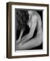 Female Nude Sitting with Face Covered by Long Hair-Winfred Evers-Framed Photographic Print