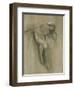 Female Nude Study (Chalk on Paper)-John Robert Dicksee-Framed Giclee Print