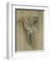 Female Nude Study (Chalk on Paper)-John Robert Dicksee-Framed Giclee Print