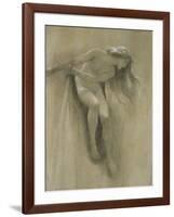 Female Nude Study (Chalk on Paper)-John Robert Dicksee-Framed Giclee Print