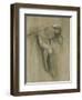 Female Nude Study (Chalk on Paper)-John Robert Dicksee-Framed Premium Giclee Print