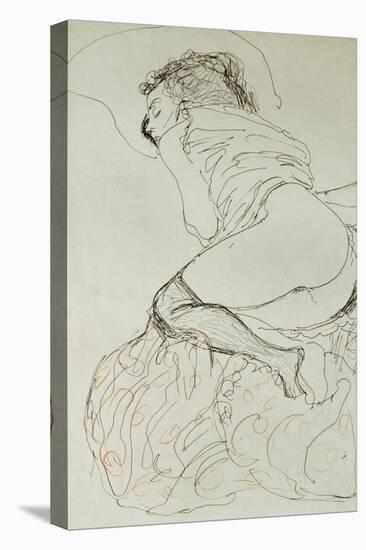 Female Nude, Turned to the Left, 1912-13-Gustav Klimt-Stretched Canvas