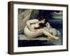 Female Nude with a Dog-Gustave Courbet-Framed Giclee Print