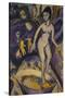 Female Nude with Badezuber; Weiblicher Akt Mit Badezuber-Ernst Ludwig Kirchner-Stretched Canvas