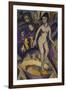 Female Nude with Badezuber; Weiblicher Akt Mit Badezuber-Ernst Ludwig Kirchner-Framed Giclee Print