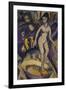 Female Nude with Badezuber; Weiblicher Akt Mit Badezuber-Ernst Ludwig Kirchner-Framed Giclee Print