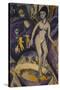Female Nude with Badezuber; Weiblicher Akt Mit Badezuber-Ernst Ludwig Kirchner-Stretched Canvas