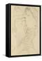 Female Nude with Bent Arm-Gustav Klimt-Framed Stretched Canvas