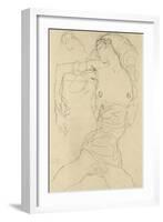 Female Nude with Bent Arm-Gustav Klimt-Framed Giclee Print