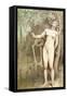 Female Nude with Death as a Skeleton, 1897-Armand Rassenfosse-Framed Stretched Canvas