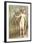 Female Nude with Death as a Skeleton, 1897-Armand Rassenfosse-Framed Giclee Print