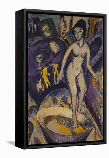 Female Nude with Hot Tub, 1912-Ernst Ludwig Kirchner-Framed Stretched Canvas