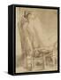 Female Nude-Rembrandt van Rijn-Framed Stretched Canvas