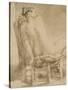 Female Nude-Rembrandt van Rijn-Stretched Canvas