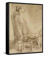 Female Nude-Rembrandt van Rijn-Framed Stretched Canvas