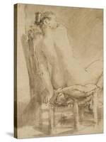 Female Nude-Rembrandt van Rijn-Stretched Canvas